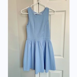 Blue Dress with Bow Detail